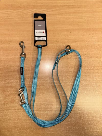 WOLTERS Cat & Dog verstelbare hondenriem Sunset Classic Maat S 200cm x 10mm Blauw