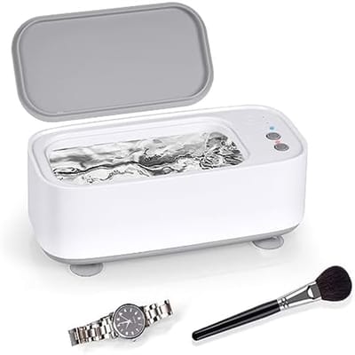 carmdering - Ultraschallreiniger - Ultraschall Reiniger - Schoonmaakapparaat - 45kHz Diepe Reiniging - Drie Tijdmodi - ABS Kunststof - Compact En Draagbaar - Veilig Voor Delicate Items - 1 Stuk