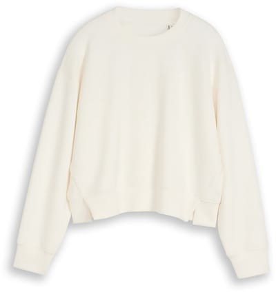 Tom Tailor - Cropped scuba sweatshirt - Maat 176 - Gardenia White
