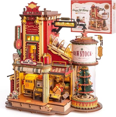 VIEMAE 3D Puzzel - Houten 3D puzzel - 3D puzzel volwassenen - Voor volwassenen, kinderen - Muziekdoosje kerst - Hout - Meerkleurig