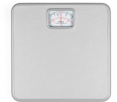 Mechanische Weegschaal - Persoonlijke Meter - Gezondheid Bijhouden - Geen Batterijen Nodig - 120 KG Capaciteit - Zilver