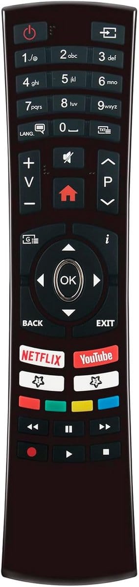 ALLIMITY Replacement remote control suitable for OK TV ODL 43650UV-TIB, ODL 65650U-TIB, ODL 50750UV-TIG, ODL 40650UV-TIB, ODL 50650UV-TIB, ODL 32653FV-TIB, ODL 32653FV-TIW