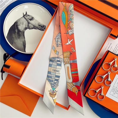 100% Zijde Hoge Kwaliteit Luxe Merk Sjaal Dames Hoofdband Haarband Foulard Strik Lint Neckerchief Dunne Sjaals Accessoires 5x85cm gray