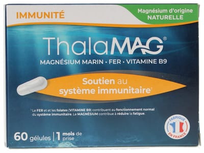 Laboratoires IPRAD Thalamag Marine Magnesium IJzer Vitamine B9 60 Capsules