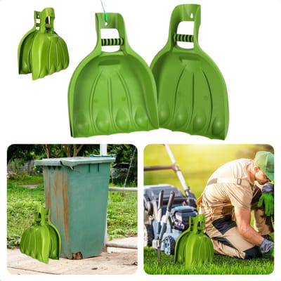 Cheqo® Schephanden - Bladscheppen - Hark - Bladschepper - Bladverzamelaars Set - Kunststof Groen