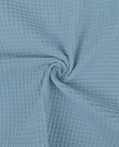 Wafel Katoen Uni – Jeans Blauw – 230 g/m² – 100% Katoen – 150 cm Breed – Per Meter