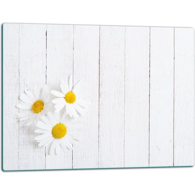 TMK ArtDeko - Snijplank - Glas - 52x40cm - Kleurige Bloemen