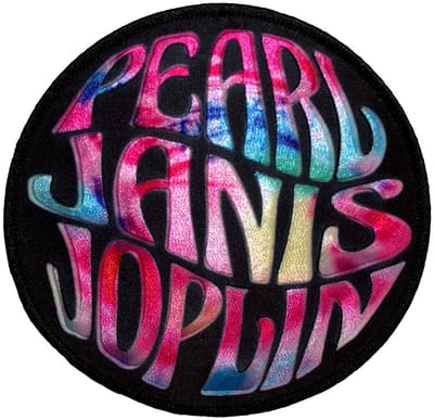 Janis Joplin - Pearl Circle Patch - Zwart