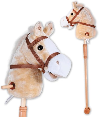 VLSelect® Hobby horse - Stokpaard - Hobby paard - Lichtbruin
