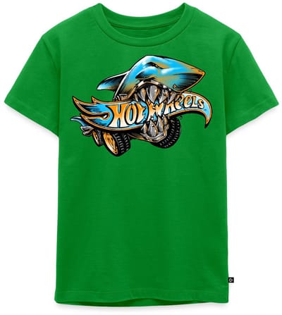 Hot Wheels Logo Met Haai Premium T Shirt Kinderen