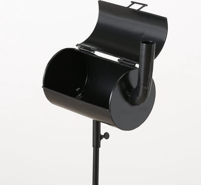 Tuinsteker asbak smoker- voor de rokers onder ons. - 116 hoog 20 cm breed - metaal - zwart met tekst