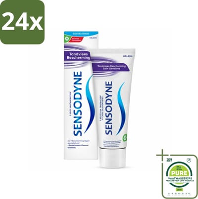 Sensodyne Tandpasta Gum Protection 75 ml - Voordeelverpakking - 24 stuks - Gevoelige tanden - Tandvleesbescherming