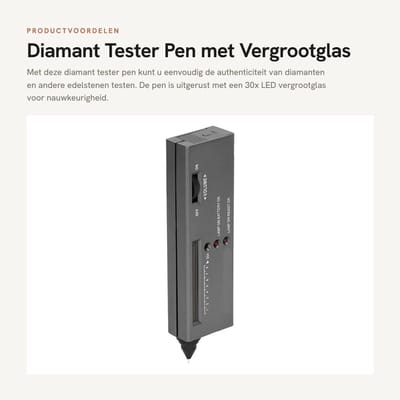Dailygoods - Diamant Tester Pen met Vergrootglas