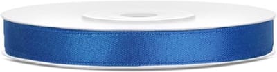 Satijn lint blauw, 6 mm, rol circa 25m
