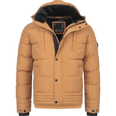 Alessandro Salvarini heren winterjas AS-281 met teddyvoering en afneembare capuchon