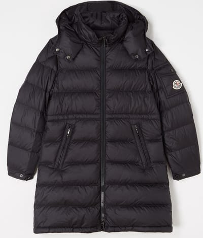 Moncler Meillon gewatteerde parka met donsvulling en ritszakken - zwart - maat 140