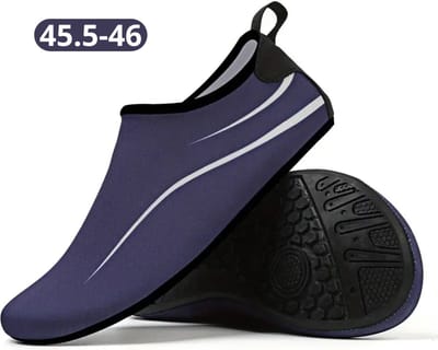 Livano Waterschoenen Voor Kinderen & Volwassenen - Aqua Shoes - Aquaschoenen - Afzwemschoenen - Zwemles Schoenen - Marineblauw - Maat 45.5-46