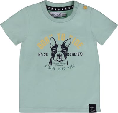 Dirkje - T-shirt - Born - To - Ride - Lichtblauw - Maat 56