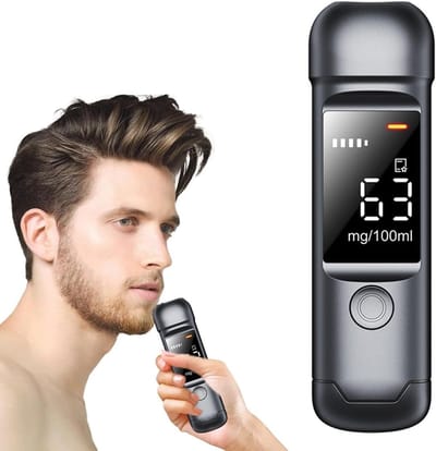 Alcoholtester met digitaal display, draagbare alcoholtester voor persoonlijk gebruik.