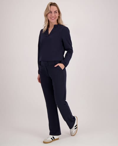 Je m'appelle Travelstof At Work Broek Straight fit Met stretch - Blauw - Maat S