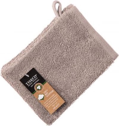 Tiseco Home Studio - Washand EDEN - SET/12 - 100% bio katoen - 500 g/m2 - met ophanglus - bio katoen - superzacht en zeer absorberend - 15x21 cm - Zand