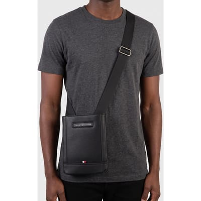 Tommy Hilfiger Central Mini Crossover Black Taglia: OS | Tracolle postino Outlet | Uomo | Nero