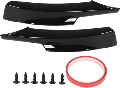 Dailygoods- Voorbumperlip Eenvoudig te installeren - Bumperhoekspoiler - Onderbumperbeschermer - ABS-materiaal - Slagvast - Glanzend zwart - Bumperlip