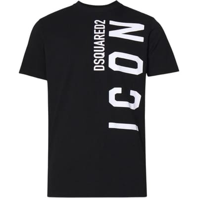 DSquared2 Unisex Adult Large Icoon Relaxed Fit T-Shirt (Zwart, Wit)