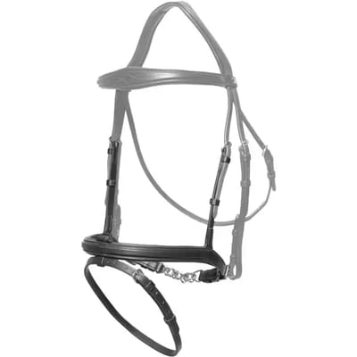 Combiné neusriem voor paard met kettingen Dy'on