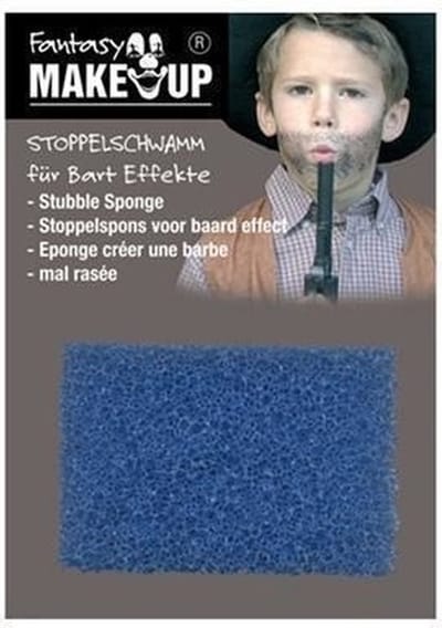 Schmink/make-up sponsje voor stoppelbaarden - Stoppelspons - Schminken - Themafeestje/Carnaval sminck spullen