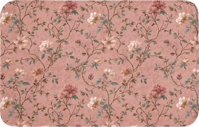 Badmat 80x50 cm - Antislip - Botanisch - Bloemen - Roze - Badmatten voor badkamer - Badkamermat - Douchemat - Badkamer mat