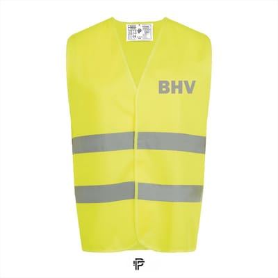 Veiligheidshesje BHV - Fluo Geel - Maat S - Reflecterende tekst - Veiligheidshesje voor Volwassenen – Veiligheidsvest - Gele Hesjes