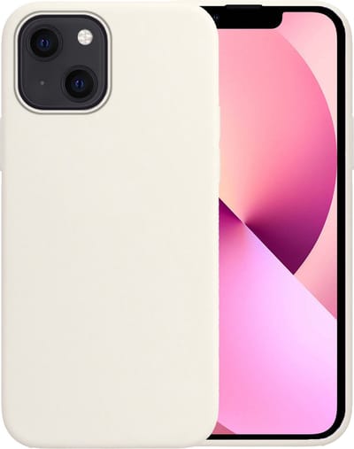 Hoesje - Geschikt voor Apple iPhone 14 - Sterk & Shockproof - Hoes Cover - Siliconen Case - Telefoonhoesjes - Wit