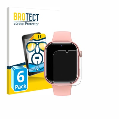 BROTECT - Screenprotector voor Naixues Kids Smartwatch GPS - Folie Beschermfolie transparant 6 Stuks