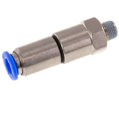 8mm & R1/8'' Hoge Snelheid Draaidoorvoer Insteek Buitendraad Vernikkeld Messing/PBT NBR