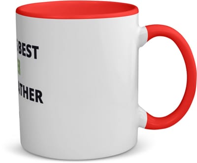 Akyol - worlds best farther koffiemok - theemok - rood - Papa - cadeau papa - cadeau - verjaardag papa - vaderdag - beste papa - 350 ML inhoud