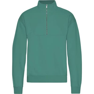 1/4 rits sweater Colorful Standard Organic Pine Green