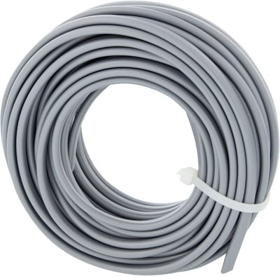 Huishoudsnoer plat - belastbaar tot 1200W - 2 x 0.75 mmÂ² - 10 m - zilver