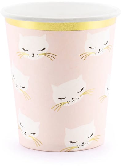 6 katten Kiki papieren bekers 200ml