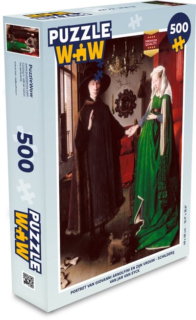 Puzzel Portret van Giovanni Arnolfini en zijn vrouw - Schilderij van Jan van Eyck - Legpuzzel - Puzzel 500 stukjes