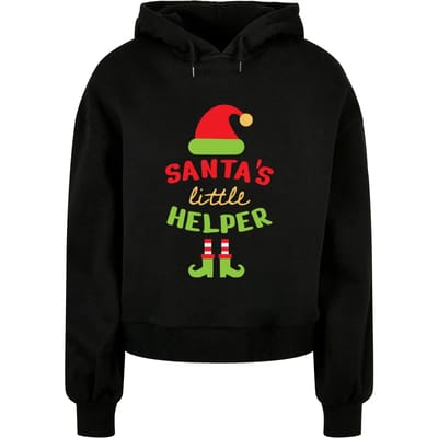 Dames Hoodie Merchcode Christmas Santa´s Little Helper