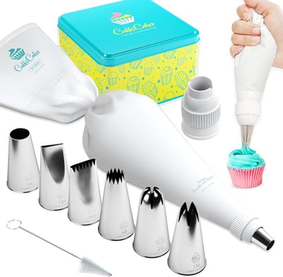 Thijox - Spuitzak met Spuitmonden Set (S, M, L, XL) + Koppelstuk - 16-delige Decoratie Set voor Cupcakes, Taarten en Gebak - Made in Zuid-Korea