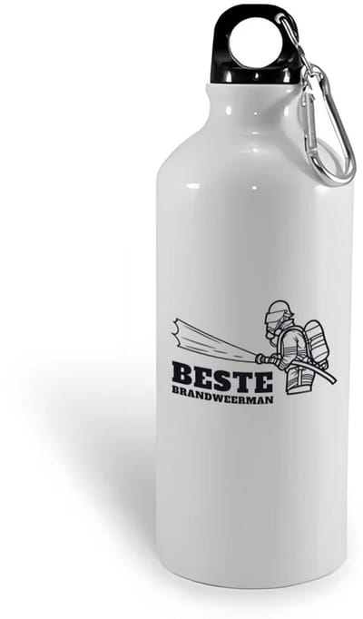 Hacebo® - Beste brandweerman waterfles - Beste brandweerman - collega - cadeau - water fles - 400ML