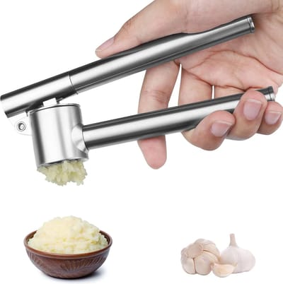 longziming - Knoflookpers - Gemberpers - Knoflookpersen - 1 stuk - 304 roestvrij staal - Ergonomisch handvat - 18x5 cm - Vaatwasserbestendig - Voor knoflook, gember en kruiden