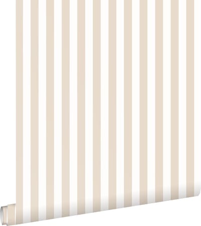 ESTAhome behang strepen beige en wit - 53 cm x 10.05 m - 130949
