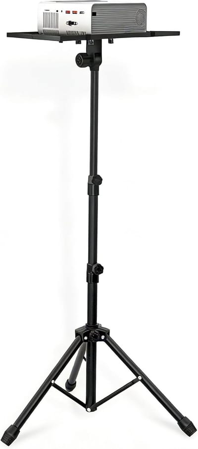 Projector Statief - Laptop Tafel - Presentaties Geven - 360 Graden Draaibaar - 40 cm Hoogte - Zwart