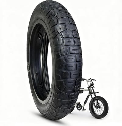 Fatbike Band - All-terrain band - Avontuurlijke ritten - Lekvrije constructie - 20x4.0 inch - Zwart