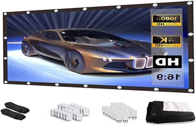 Projectiescherm - Beamerdoek Scherm - Thuisbioscoop Creëren - Anti-kreukel Opvouwbaar - 150 Inch 16:9 - Wit
