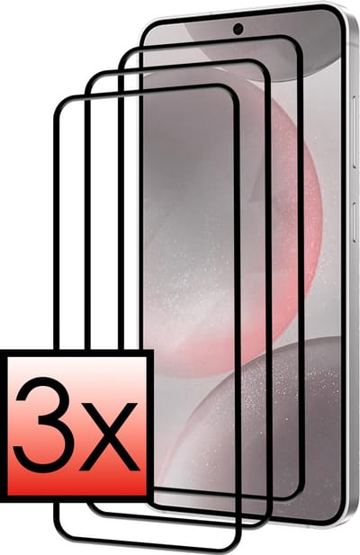 Screenprotector - 3 Stuks - Geschikt voor Samsung Galaxy S24 - Full Cover - Beschermglas - Gehard Glas - Tempered Glass - Screen Protector