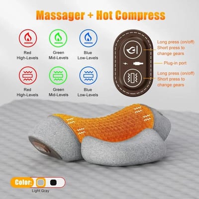 Nieuw Elektrisch Nekmassagemassagekussen Cervicale Verwarming Vibratiemassage met Hete Compressie Tractie voor Nek Schouder Rug
